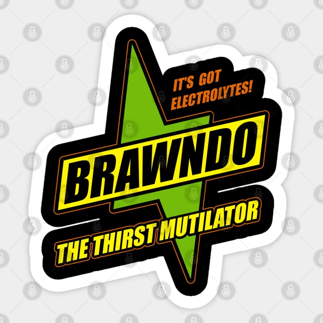 Brawndo Sticker by Dustbrain Design
